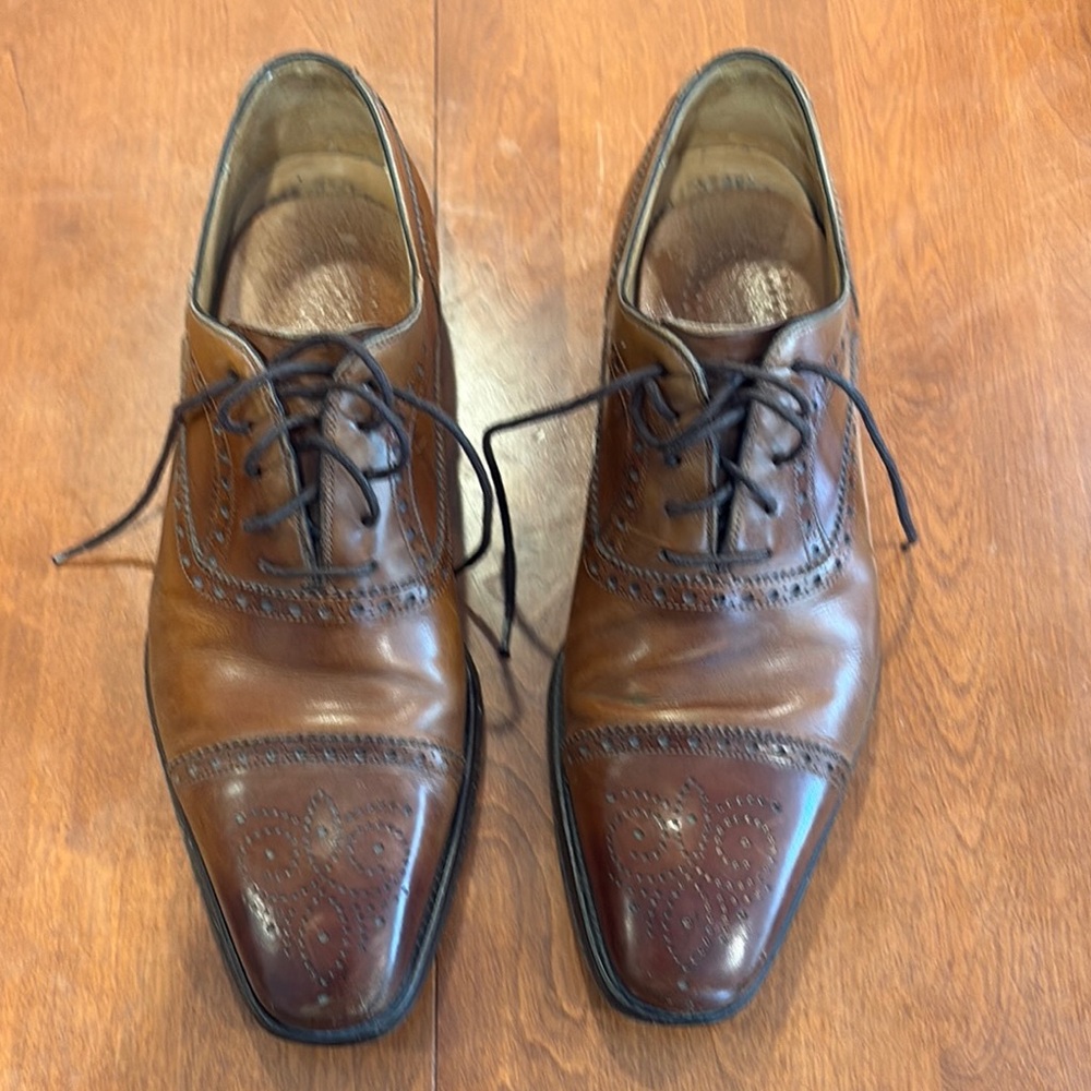 Magnanni Brown Leather Oxford Shoes
